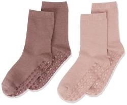 NAME IT Mädchen NMFWAK Wool 2 Pack W/Non Skid XXIII Socken, Antler/Pack:2p Antler + Peppercorn, 19W / 21L von NAME IT