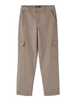 NAME IT Unisex NLNTALSE TWI Straight Cargo Pant NOOS Cargohose, Mocha Meringue, 158 von NAME IT