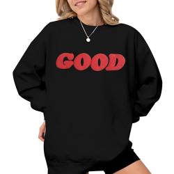 NANYUAYA Sweatshirt Damen Pullover Briefe Drucken Langarmshirt Sweatshirts ohne Kapuz Rundhals Casual Oberteile Herbst Winter Frauen Sport Streetwear von NANYUAYA