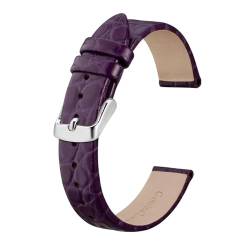 NASUNJIA Neue Frauen Echtes Leder Uhrenarmbänder 8mm 10mm 12mm 14mm 16mm 18mm 19mm 20mm Ersatz Band Armband Dame Watchban(Purple,8mm) von NASUNJIA