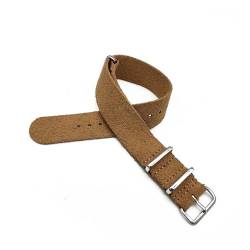 NASUNJIA Weiches Wildleder-Uhrenarmband, 20 Mm, 22 Mm, Uhrenarmbänder, Echtes Leder, Gürtel, Armband, Uhrenzubehör(Khaki,22mm) von NASUNJIA