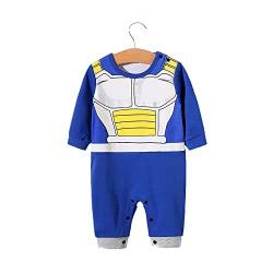 NCTCITY Baby Jungen Mädchen Spielanzug Unisex Bodys Einteiler Overall Neugeborene Strampler Kleinkinder Jumpsuit Anime Cosplay Bodysuit Playwear mit Druckknopf Luffy Chopper Son Goku von NCTCITY