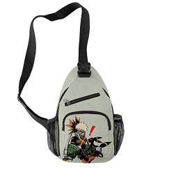 NCTCITY Damen Herren Brusttasche Schleuder Rucksack Umhängetasche Schultertasche Tasche Sporttasche Anime 3D-Druck Canvas Crossbody Bag für Reisen Wandern Camping von NCTCITY