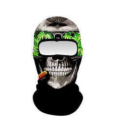 NCTCITY Winddicht Sturmhauben Totenkopf 3D Multifunktional Skihaube Schädel Bedrucktes Halstuch Herren Damen Balaclava Winddichte Warme für Outdoor Sport Fahrrad Radfahren Skifahren Snowboarden von NCTCITY