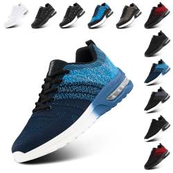 NEOKER Turnschuhe Damen Herren Laufschuhe Sportschuhe Running Shoes Tennisschuhe Air Sneakers Fitnessschuhe Leicht Outdoor Weit Gym Blau B EU 38 von NEOKER