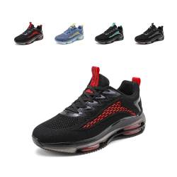 NEOKER Turnschuhe Herren Laufschuhe Sportschuhe Straßenlaufschuhe Joggingschuhe Running Fitness Tennis Trainings Schuhe Sneaker Schwarz und Rot EU 43 von NEOKER