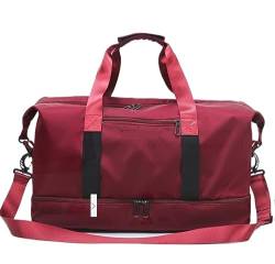 Umhängetasche Reisegepäcktasche, Sporttaschen, wasserdichte Nylon-Damen-Sporthandtaschen Umhängetasche klein (Color : Rosa, Size : 46 * 25 * 26cm) von NESPIQ