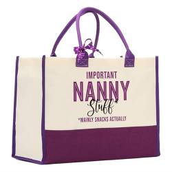 NGLIV Strandtasche, Tragetasche, Geschenk für Oma von Enkelin, Rosa, Zinanny, Medium von NGLIV