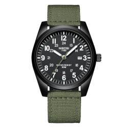 NIBOSI Uhren Herren herrenuhren Armbanduhr Analog Quarzuhr automatik Wasserdicht Taktische Militär klassisch minimalistische Business lässiger Uhren Männer Sport mit Datum Nylonband von NIBOSI