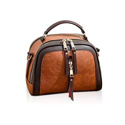 NICOLE & DORIS Umhängetasche Klein Damen Handtasche Damen Schultertasche PU Leder Tasche Handytaschen Crossbody Bag mit Mehreren Taschen Messenger Bag Brieftasche Braun von NICOLE & DORIS