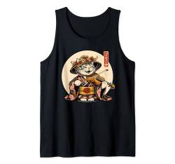 Japanische Samurai-Katze spielt die Violine Tank Top von NINJA KITTEN WARRIORS