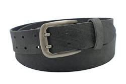 NK Belt GmbH Handgemachter Herren Ledergürtel aus Büffelleder mit Doppeldorn Schnalle, Made in Germany, Anzug Jeans Gürtel 38mm #DK-17 (Schwarz, 115cm Gesamtlänge 130cm) von NK Belt GmbH