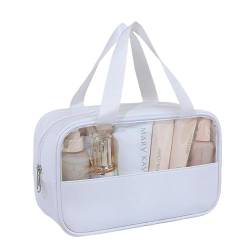 NKGWQ1 Stück Transparente Kulturtasche, wasserdichte, durchsichtige Make-up-Tasche aus Kunststoff, transparente Reise-Kulturtasche für Frauen und Mädchen von NKGWQ