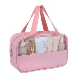 NKGWQ1 Stück Transparente Kulturtasche, wasserdichte, durchsichtige Make-up-Tasche aus Kunststoff, transparente Reise-Kulturtasche für Frauen und Mädchen von NKGWQ