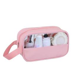 NKGWQ1 Stück Transparente Kulturtasche, wasserdichte, durchsichtige Make-up-Tasche aus Kunststoff, transparente Reise-Kulturtasche für Frauen und Mädchen von NKGWQ