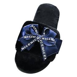 Hausschuhe Damen Plüsch Filzpantoffeln Weich Pantoffeln Slippers Women Winter Gästehausschuhe Set Warme Gefüttert Hauslatschen Hauspatschen Damenhausschuhe Freizeitschuhe Schlappen Winterhausschuhe von NKPUYT