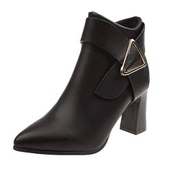 Stiefeletten Damen mit Absatz Original Ankle Boots Chelsea Boots Klassische Winterstiefel Freizeit Reitstiefel Cowboystiefel Damenstiefel Gummistiefel Gartenschuhe Kurzstiefel Damenschuhe Halbstiefel von NKPUYT