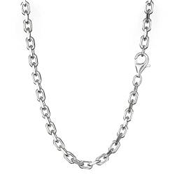 NKlaus 60cm Ankerkette 925 Silber elegante Halskette Breite: 3,7mm Collier 25,32g schwer 4478 von NKlaus