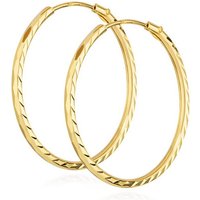 NKlaus Paar Creolen Paar 18mm Creolen 333 Gelbgold 8 Karat Ohrringe 1,1mm breites Damen Oh von NKlaus