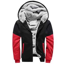 NNGOTD Herren Sweatjacke Winter Softshell Herren Jacke schwarz Jacke Herren schwarz mit Kapuze Sweatjacke Herren warm 6XL Herren Tshirt Weiss Pullover Herren mit Kapuze schwarz von NNGOTD