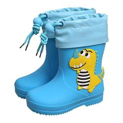 NOAGENJT Gummistiefel Kinder wasserdichte Stiefel Regenschuhe für Kleinkinder Jungen Mädchen 1-8 Jahre Kinder Gummistiefel MäDchen 35 Regenstiefel Kinder 23 von NOAGENJT