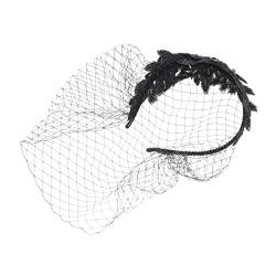 NOLITOY 4 Stück Vintage-Mesh-Stirnband wedding hair accessories hochzeits haarschmuck Kirche Mesh-Hüte Haarschmuck für die Hochzeit Stirnband mit Schleier weiblicher Partykopfschmuck Eisen von NOLITOY