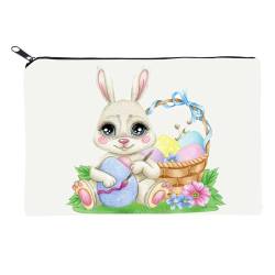 NONGYU Make-up-Tasche für Ostern, Kulturbeutel, Kosmetik, Aufbewahrungstasche für Körperpflege, Handtasche, Lippenstift, Ostergeschenk für Mädchen von NONGYU