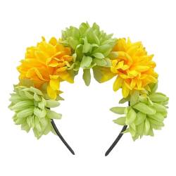 NOPOXA Elegante Stirnbänder mit weichem Stoff Blume Kopfschmuck Mädchen Blume Haarbänder Haarschmuck für Hochzeit Party Cosplay von NOPOXA