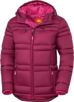 NORDCAP Steppjacke Damen, leichte Übergangsjacke, Winterjacke warm mit Kapuze, 100% Wattierung, Beere, Gr. 36 von NORDCAP