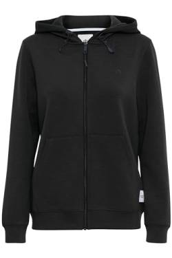 NORTH BEND NBTara Damen sportliche Sweatjacke Kapuzenjacke Hoodie atmungsaktiv und komfortabel mit Kapuze, Größe:36, Farbe:Black (1001) von NORTH BEND