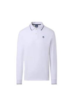 NORTH SAILS Herren-Poloshirt Langarm mit Kragen und Knöpfen Artikel 692454 Langarm-Poloshirt, 0101 White/Bianco, M von NORTH SAILS