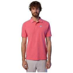 North Sails Herren-Poloshirt aus Baumwoll-Piqué mit kurzen Ärmeln - Regular Fit, Calypso Coral, Large von NORTH SAILS