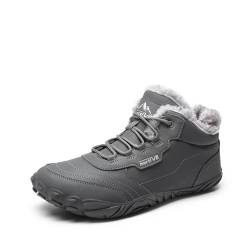 NORTIV 8 Herren Winterschuhe Snow Winter Isolierte wasserdichte Winter Warm Barfußschuhe Winter Outdoor Trekking Wander Schuhe,Size 44,Grau,SNSB241M-E von NORTIV 8