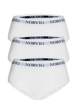 NORVIG Damen Norvig 3-pack Maxi White Briefs, Weiß, XL EU von NORVIG