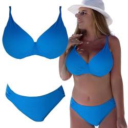 NOVELLA - Damen Bikini Set zweiteilig mit Bügel und gepolstertem Badeanzug - Elastische Bademode für große Oberweite - BARBADOS - SIZE: 85C/42 von NOVELLA