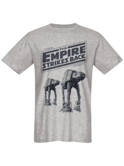 Star Wars The Empire Strikes Back Herren T-Shirt grau meliert, Größe:S von NP Nastrovje Potsdam