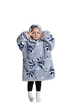 NUANHOM Übergroße Tragbarer Kapuzenpullover Hoodie Decke für Kinder und Kleinkinder,Super Warm, Gemütlich, Übergroße Kapuzendecke Sweatshirt mit Tasche für Mädchen und Jungen von NUANHOM