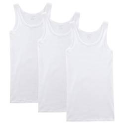 NUOZA Unterhemd Herren Tank Top 3er Pack Feinripp Muskelshirts Baumwolle alle Größen und Farben-Weiß,3XL von NUOZA