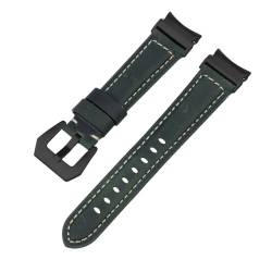 20 mm Schnellmontage-Lederarmband für Samsung Galaxy Watch 6 5 4 40 44 mm Watch 5 Pro 45 mm für 6/4 Classic 43 47 mm 42 46 mm Uhrenarmband, Grün Schwarz, für Watch 6 40 44 mm von NUZIXINXW