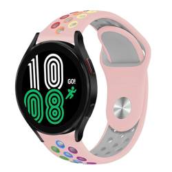 Sportarmband für Samsung Galaxy Watch 6/5/pro/4/6 Classic/active 2 20 mm 22 mm Silikonarmband für Huawei Watch GT 4-3-pro-2e-2 ArmbandErsatzarmband für Männer und Frauen, Pink mit Farbe, für Samsun von NUZIXINXW