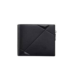 NVNVNMM Herren Portemonnaie Männer Geldbörse Casual Design Bifold Wallet Kurze schlanke Walletwalls, Gepäck und Taschen,(Color:Black) von NVNVNMM