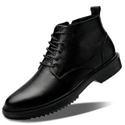 NVNVNMM Oxford Schuhe Leder Männer Turnschuhe Bequeme Männer Schuhe Männer Casual Schuhe Echtes Leder Business Schuhe(Black,8-US) von NVNVNMM
