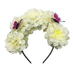 Blumen-Haarband für Reisen, Fotografieren, Frühling, Mädchen, ethnischer Haarreif, Hochzeit, Party, Braut, Haarband von NVOQILIN