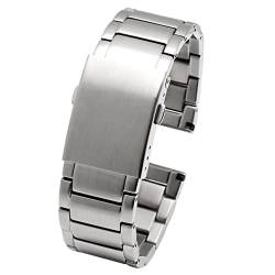 NVVVNX Edelstahl -Uhrengurt für Diesel DZ4316 DZ7395 7305 4209 4215 Männer Metallmasken Handgelenk Watchband Armband 24 mm 26 mm 28 mm 30 mm Uhrenbandbänder(A Silver,26mm) von NVVVNX