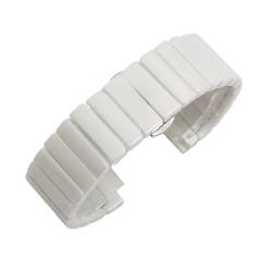 NVYRFS 20 mm / 22 mm Keramik-Edelstahlarmband für Damen und Herren, 22 mm, Achat von NVYRFS