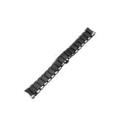 NVYRFS Keramik Armband 22mm 24mm Edelstahl Armband Schwarz Männer Keramik Armband(24mm) von NVYRFS