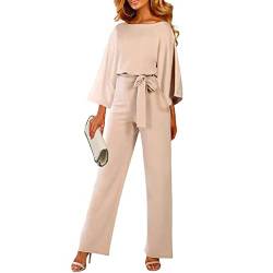 NaLatia Damen Elegant Jumpsuit Overall Hosenanzug Playsuit Romper Festlich Sommer O-Ausschnitt von NaLatia