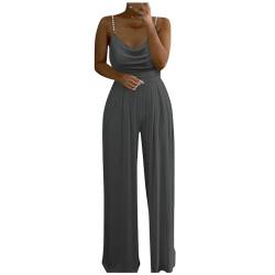 NaLatia Damen Elegant Jumpsuit Overall Hosenanzug Playsuit Romper Festlich Sommer O-Ausschnitt von NaLatia