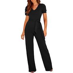 NaLatia Damen Elegant Jumpsuit Overall Hosenanzug Playsuit Romper Festlich Sommer O-Ausschnitt von NaLatia