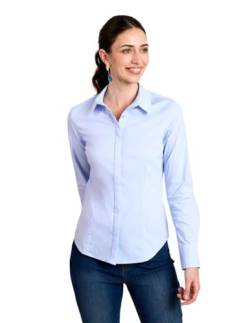 Naf Naf Damen HALVA C1 Bluse, hellblau, 34 von Naf Naf